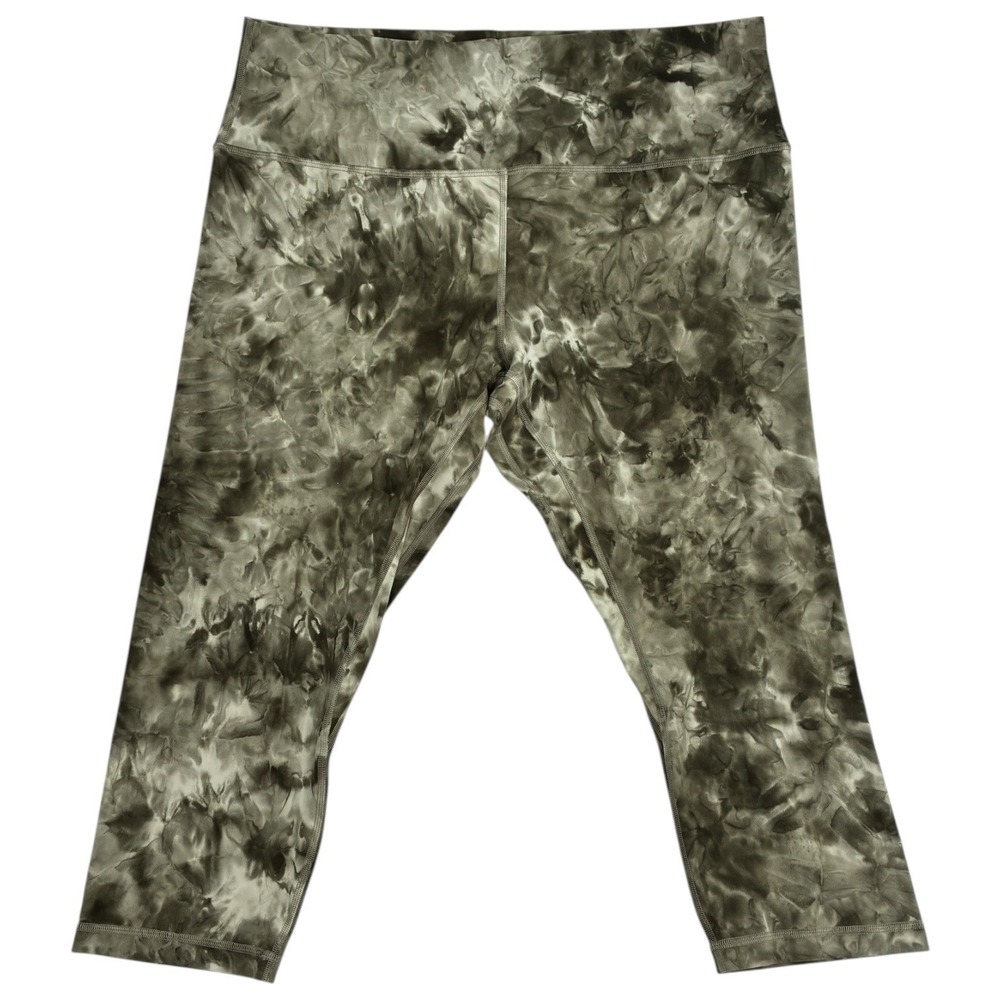 Lululemon Align High-Rise Crop 21" Diamond Dye Light Sage Medium Olive Size 18
